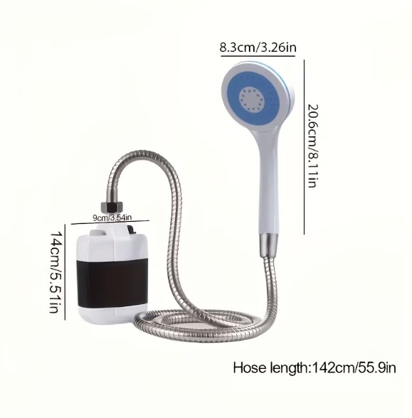 Ducha Portátil Eléctrica Recargable USB - Imagen 3